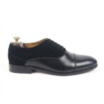 Black Leather & Suede Oxford Shoes