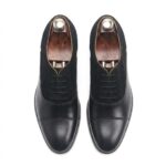 Black Leather & Suede Oxford Shoes