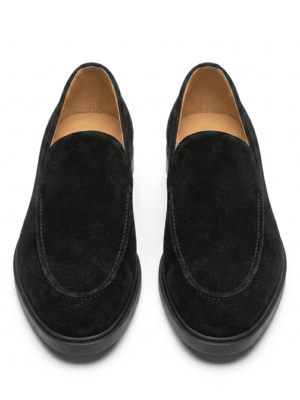 Black Suede Slip-On Loafers3
