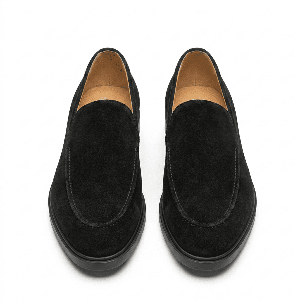 Black Suede Slip-On Loafers3