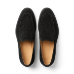 Black Suede Slip-On Loafers
