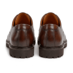 Brown Leather Derby Lug Sole Shoes