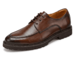 Brown Leather Derby Lug Sole Shoes