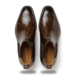 Brown Square Toe Chelsea Boots