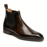 Brown Square Toe Chelsea Boots