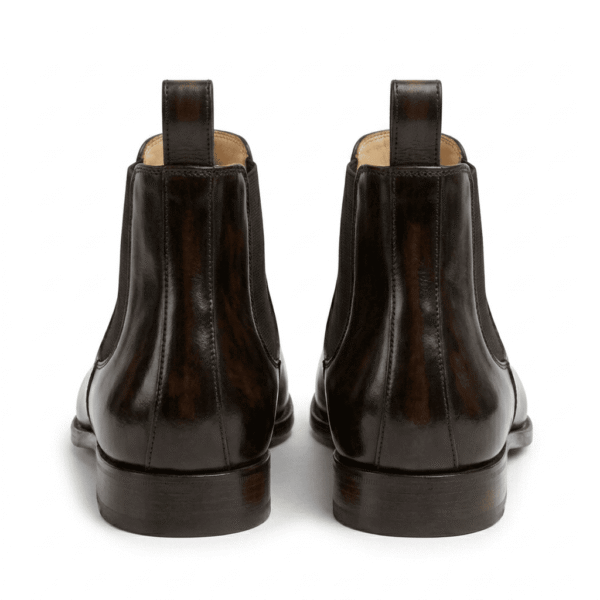 Brown Square Toe Chelsea Boots
