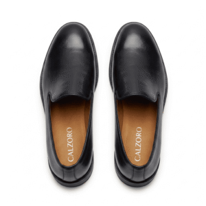Calzoro Black Leather Slip-On Loafers for Men12