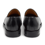 Black Leather Slip-On Loafers