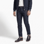 Brown Croc-Embossed Monk Strap Shoes