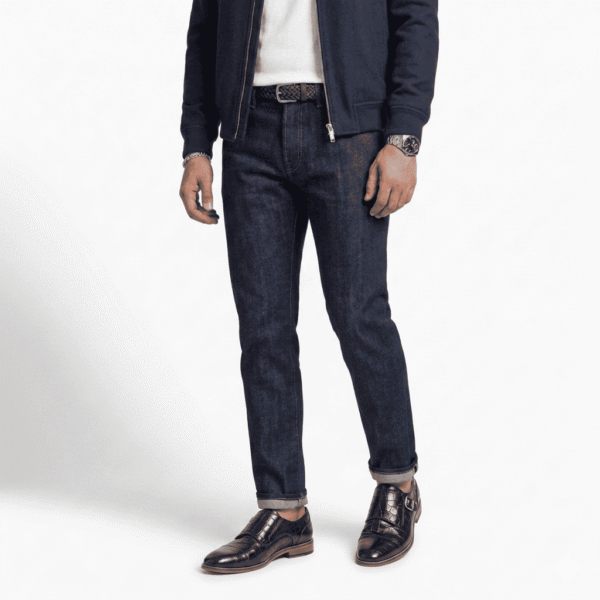 Brown Croc-Embossed Monk Strap Shoes