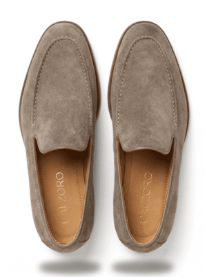 Calzoro Monaco Taupe Suede Loafers for Men6