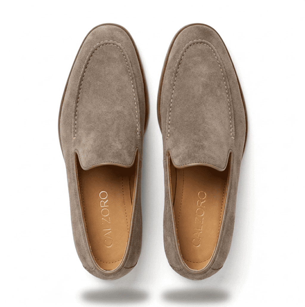Calzoro Monaco Taupe Suede Loafers for Men6