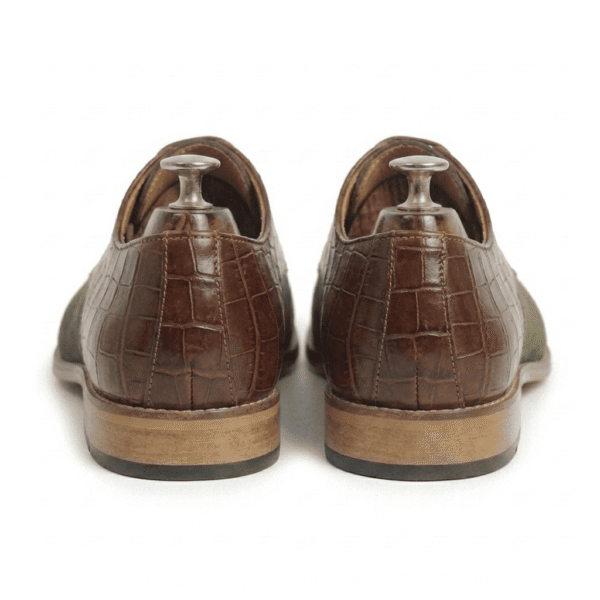 Olive & Brown Leather Derby Shoes
