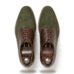 Olive & Brown Leather Derby Shoes