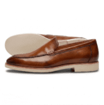 Cognac Leather Slip-On Loafers