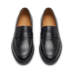 Black Leather Penny Loafers