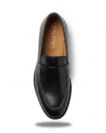 Black Leather Penny Loafers
