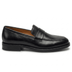 Black Leather Penny Loafers