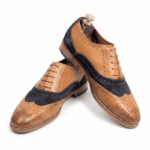 Tan & Black Wingtip Oxford Shoes