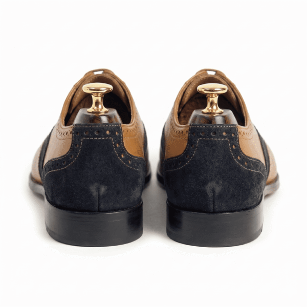 Tan & Black Wingtip Oxford Shoes