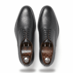 Calzoro Black Leather Derby Formal Shoes