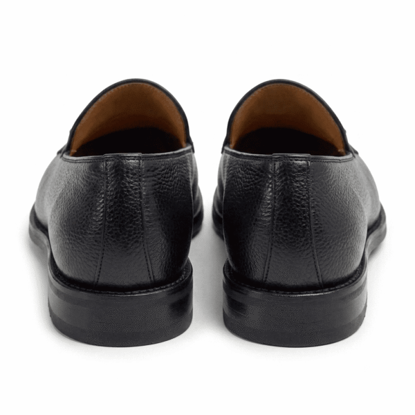 Black Leather Tassel Loafers