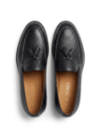 Black Leather Tassel Loafers