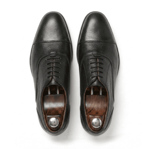 Men’s black cap toe formal shoes6