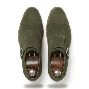 Premium Olive Green Suede Formal Shoes5