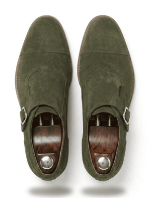 Premium Olive Green Suede Formal Shoes5