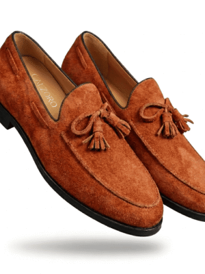 Rust Brown Tassel Loafers