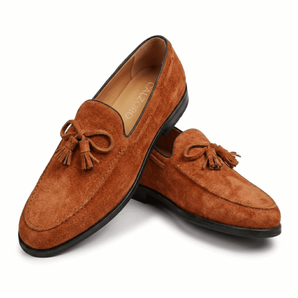 Rust Brown Tassel Loafers