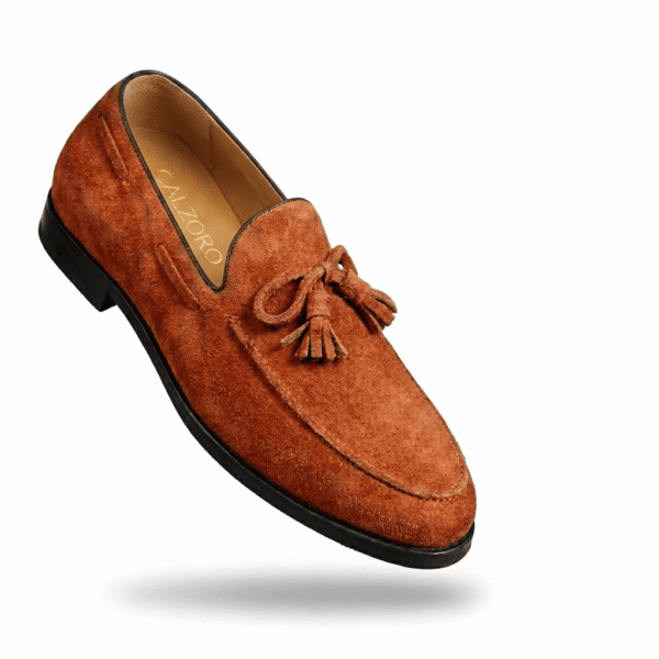 Rust Brown Tassel Loafers