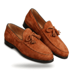 Rust Brown Tassel Loafers
