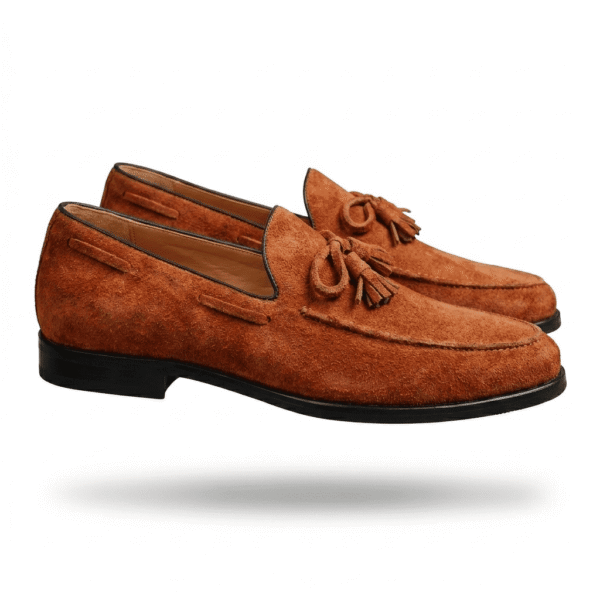 Rust Brown Tassel Loafers