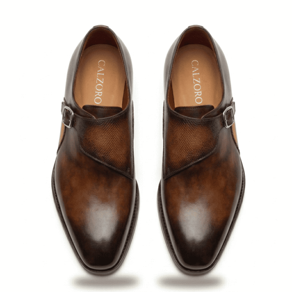 Calzoro Siena Patina Monk Straps